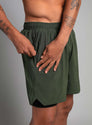 RS MEN'S PERFORMANCE SHORTS 2 IN 1 DEEP GREEN